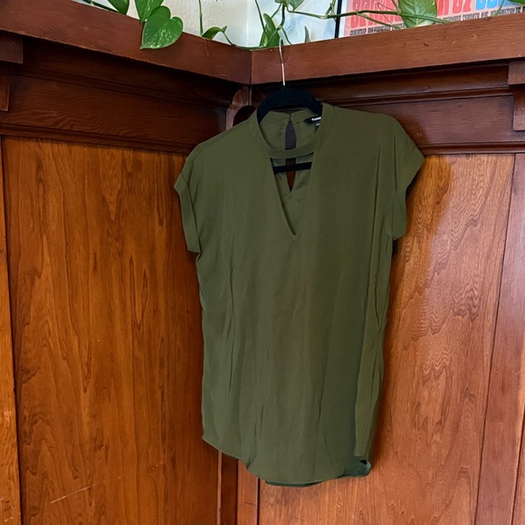 Express Tops - Express Olive Green Blouse